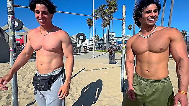 Beach Workout Becomes Threesome