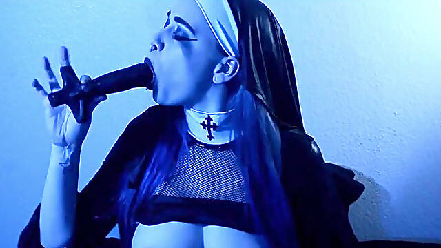 Goth Nun Fucks Crucifix Dildo - ChChristian - EroThots