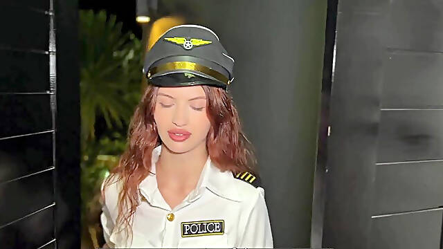 The Only Thing Police Girl Found Is My Cock