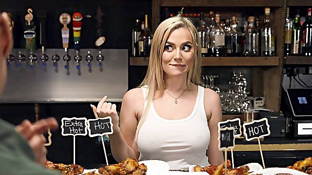 Blonde whore gets intimate with a lesbian client in quite the scenes