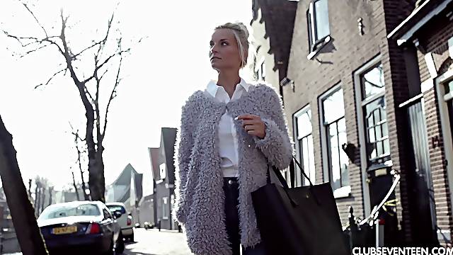 Sweet blonde slut Jessie C tied up and fucked by her lover