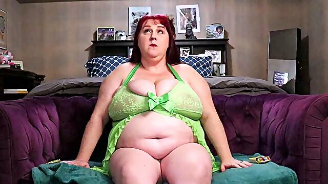 Redhead BBW with Big Boobs Blowjob Tittyjob Facial