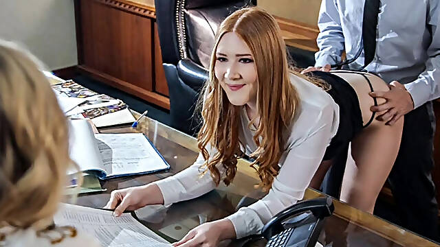 FreeUse Fantasy - Submissive Blonde Assistants Let Their Boss To Bang Them On The Office Desk