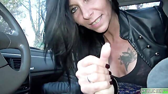 Passionate doggy style fuck with a long-legged brunette Lady Paris