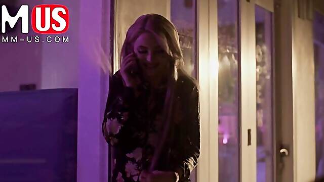 Seductive blonde teen Lola Fae is sucking a big cock on the knees