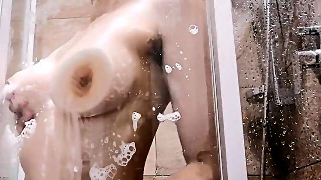 Arab Brunettes Sexy Shower Solo in German Hotel