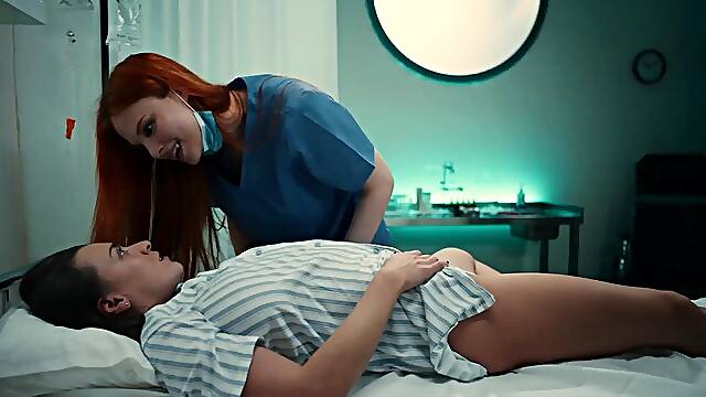 Horny Lesbian Vampires - Redhead Nurse Mesmerizes Brunette