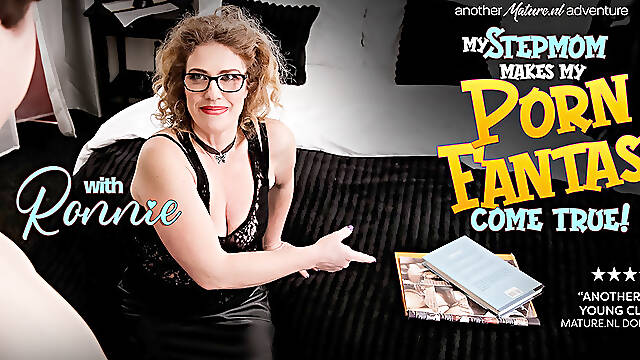 48 Year Old Stepmom Ronnie Shows Her Stepson How To Fuck Instead Of Masturbating