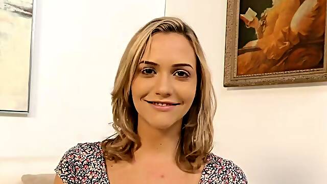 Curly Blonde Teen Records Solo Dildo Masturbation More at