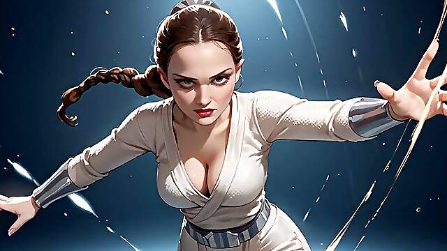 Futanari padme amidala masturbating