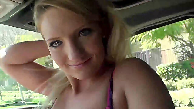 Beautiful chick Cali Carter offers some sexual exploration in exchange for car repair