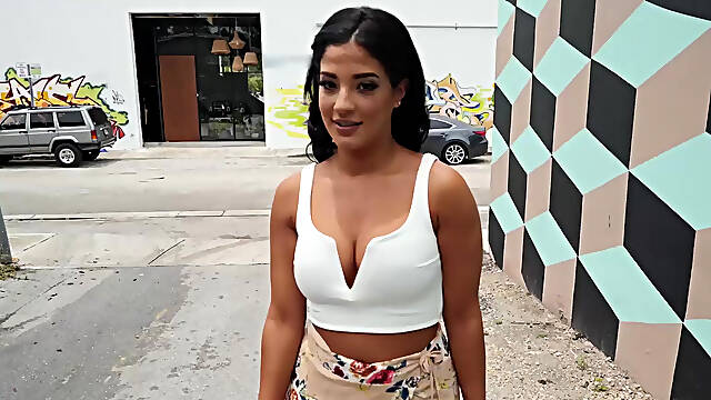 Amazing latina Kosame Dash takes huge dick deep in her mouth and pussy