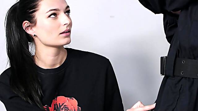 Lee Anne takes officer sperm at police office