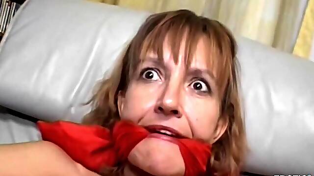 His Wristwatch Disappears Into The Pussy Hole Of His Bound