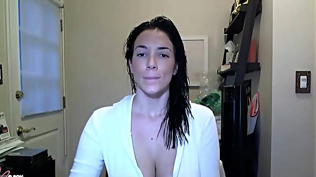 Its Just Jelena Jensen Dildo Banging Her Hairy Neat Pussy!