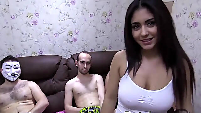 Funny Hispanic Teen 18+ Gangbang