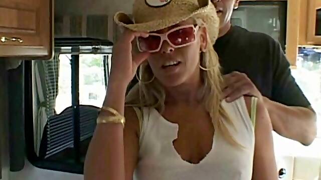 Fucked hard sex in my bang van taking three cocks hard