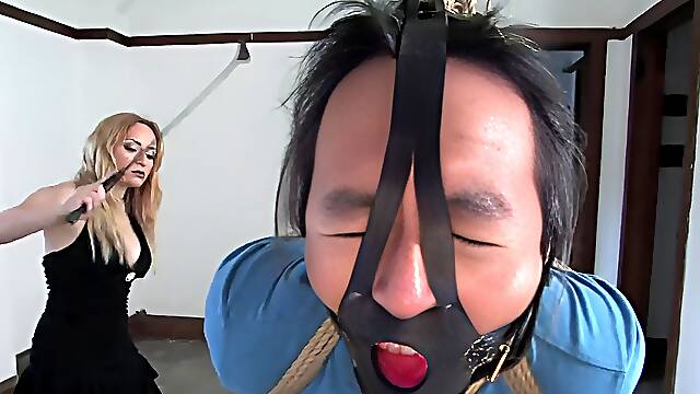 Aiden Starr and Tao Jonz. Mistress Aiden has a pain toy to play with. tao subjects himself to the sadistic Mistresses whims at his own peril, and screams out over and over but his cries fall on...