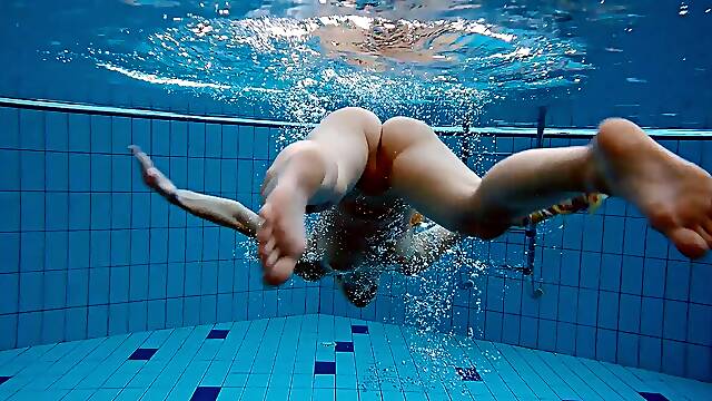 She’s incredibly flexible in the pool