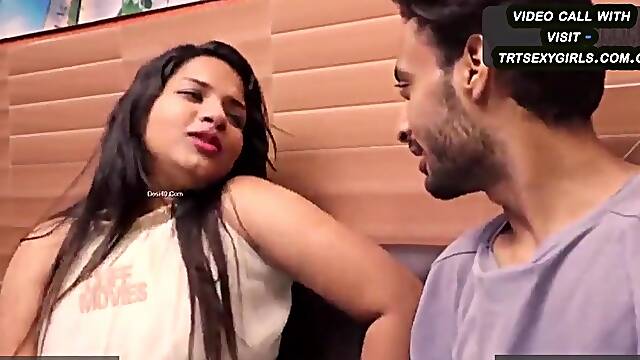 Indian office beautys daring allure captivates in wild, intense passionate play