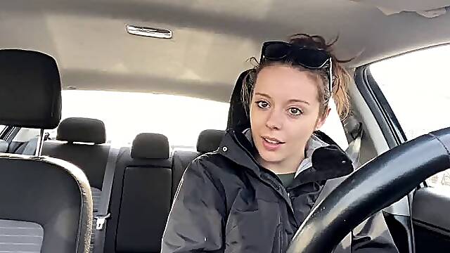 Lush Control In Tims Drive Thru Mall And Cumming Hard, featuring Nadia Foxx