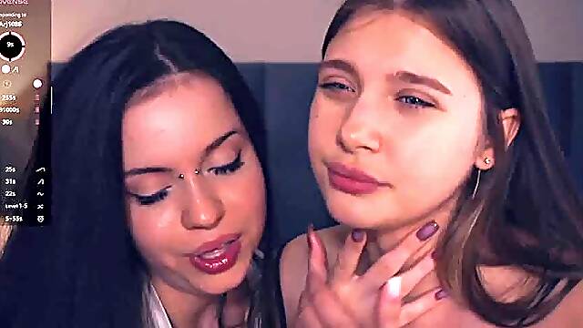 Masturbating My Small Breasted Nipples In An Open Black Shirt While Pulling On My Long Hair