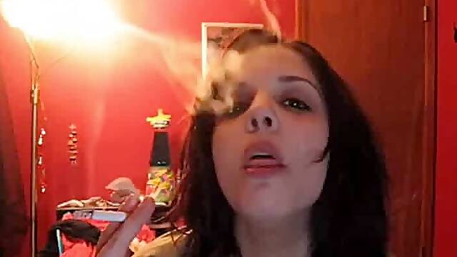 Amanda smoking a nice Malborro