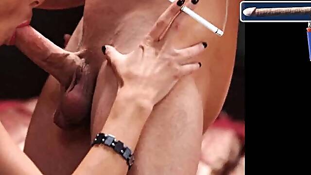 Smoking cumshot compilation