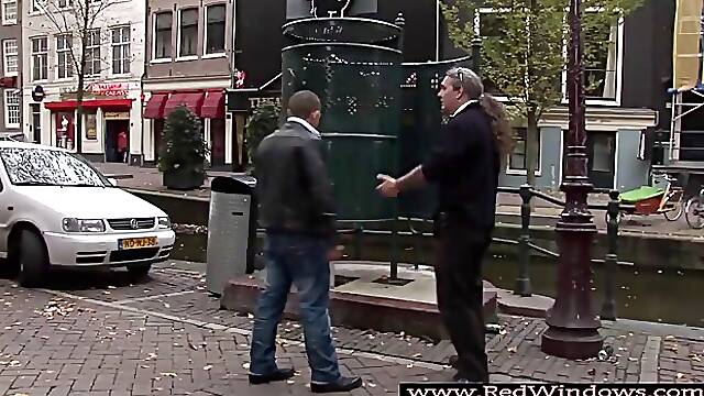 Insatiable hooker from Amsterdam can't hold back from looking for guys who would fuck her brains out