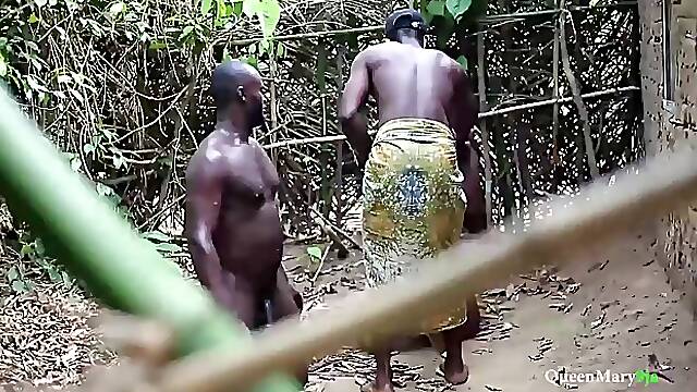 African man is secretly fucking his neighbor's wife every once in a while or even having threesomes