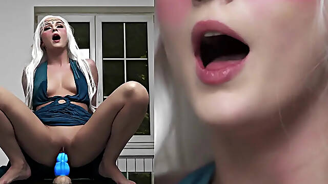 Alya Stark rides dildo, lactates in medieval fantasy