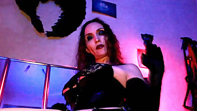 Femdom Mistress Eva Latex Fetish Dominatrix Leather Big Ass Milf Stockings BDSM Solo Hot Kink German