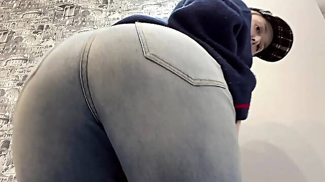 Tight Jeans Tease from Amateur Booty Babe