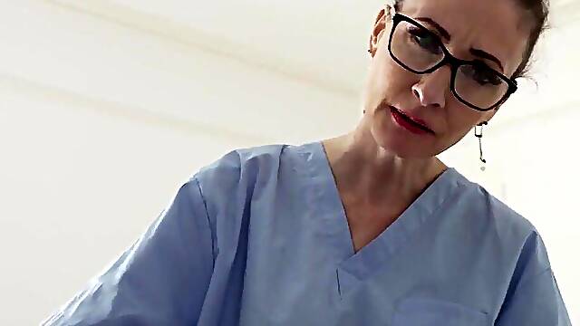 GilfAF- Skinny Nurse Scarlet's Deep GILF Creampie