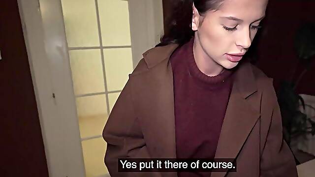 Lonely Party Girl Creeps Off for Casting - Public Agent