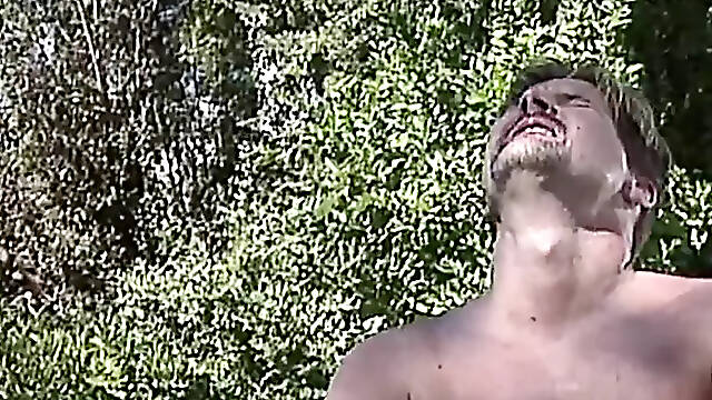 Teen with small tits enjoys getting fucked outside