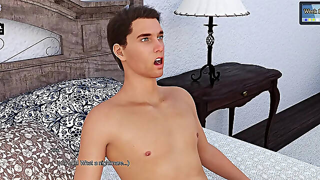 Busty brunette gets fucked in adult visual novel PC gameplay