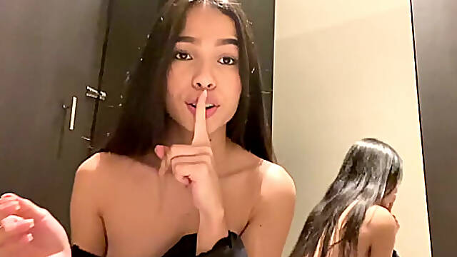 They caught me in the fitting room of the store squirting and cumming everywhere