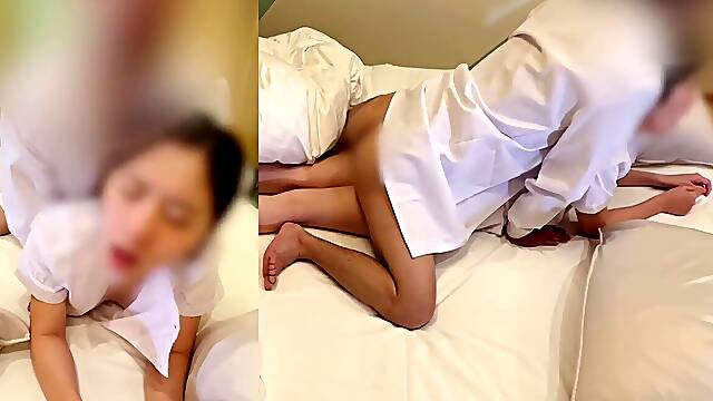 Japanese wife cheats on her husband in dirty talk-filled cuckold scene