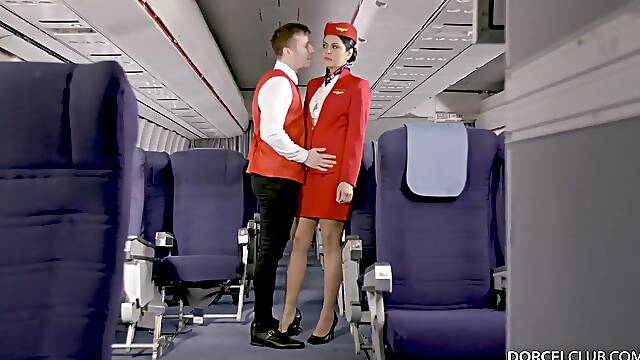 Mariska is a slutty stewardess who likes to get banged hard before each flight, for good luck