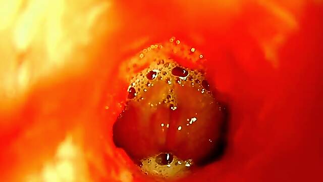 The path into the depths and wet splashes