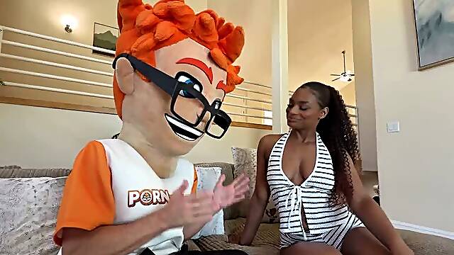 My New Maid Rhae Woods Took Big Dick and Licked Every Drop