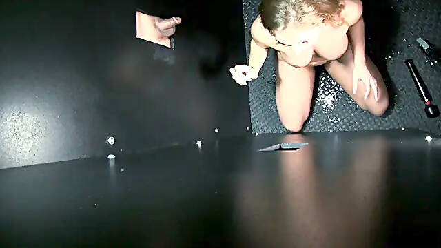 Gloryhole Secrets: Big Tit Redhead Sucks Cock