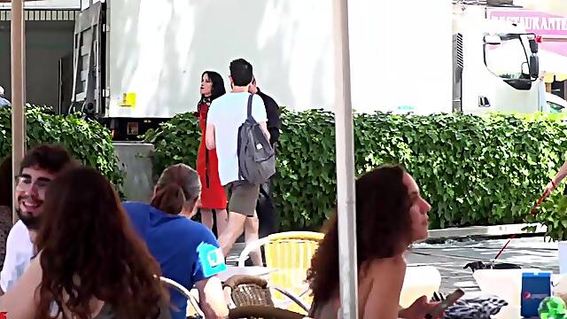 Slave on a leash paraded in public