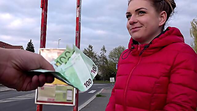 Mila Foxs Naughty Outdoor Tryst for Cash