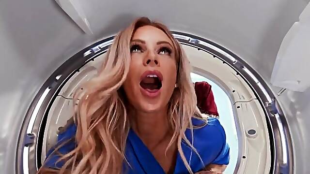 Naughty Nurse Takes A Load Off in Laundry Room: Scott Nails Busty Blonde Mom Danielle Renae
