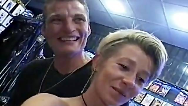 French swinger's party in sex shop