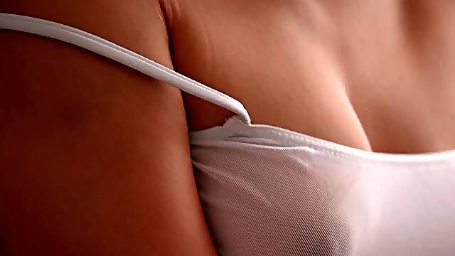 Bellas White Dress Unveils Sensual Solo Fingering Magic