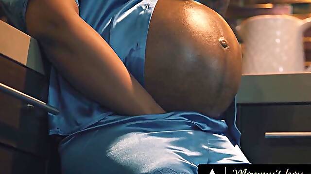 MAMAS MALE - Sexy Preggo Hotty Gets Drilled Hard During Midnight Snack With Sticky Ejaculation