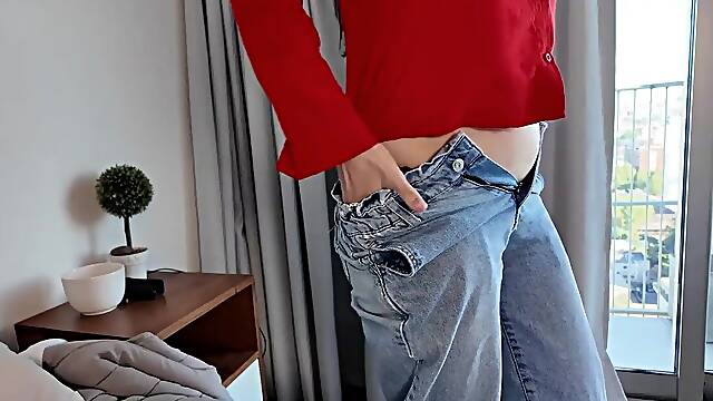 Stepmother and stepson share one couch in a hotel